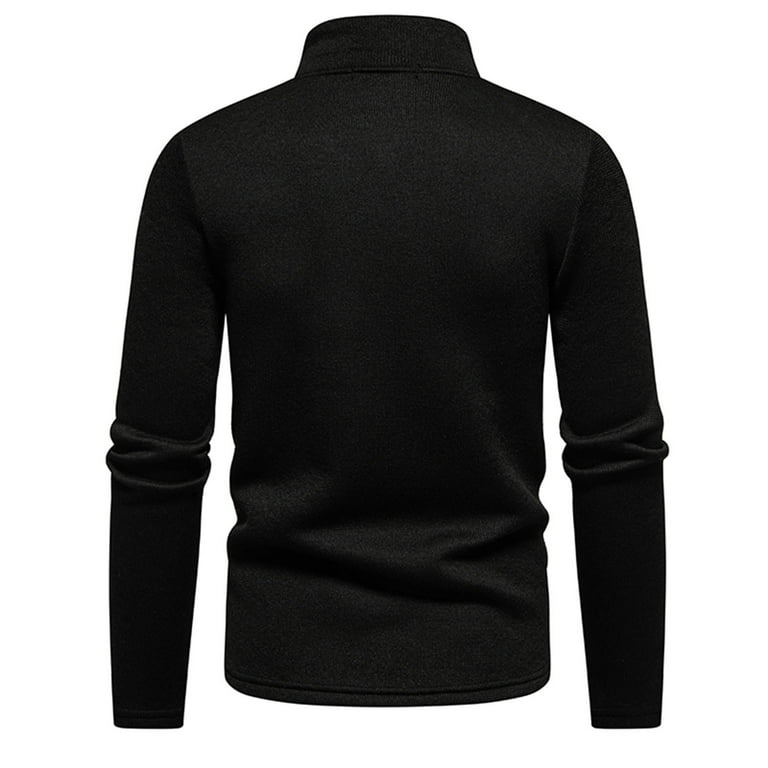 tzhuwd Men's Stand Collar Jacket Solid Color Zipper Coat