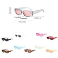 thumbnail image 4 of Guardurnaity Gafas de sol unisex lisas multicolores Gafas de sol Decoración de mano Gafas de mujer Gafas clásicas modernas a juego Lentes Púrpura y rosa, 4 of 6