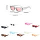 thumbnail image 3 of Qarigey Gafas de sol transparentes y lisas, ultra universales, decoración de ojos, gafas de mujer, gafas de protección solar, Color té Lentes Transparente y verde Qarigey AP011110-09, 3 of 6