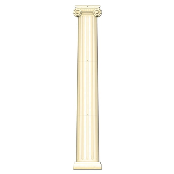 Club Pack of 12 Ivory Italian Jointed Column Pull-Down Cutout Decors 12"