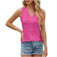 thumbnail image 6 of Njoeus Womens V Neck Lace Tank Tops Dressy Camisole Eyelet Embroidered Tops Sleeveless Shirts Trendy Blouse Summer Clothes S-XXL, 6 of 6