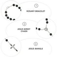 thumbnail image 3 of 3 unids Rosario Pulsera Christian Pulsera Cruz Colgante Cadena Cadena Amuleto, 3 of 6