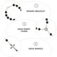thumbnail image 5 of KAKOWELY Pulsera de rosario de 3 piezas, pulsera cristiana, cadena con colgante de cruz y amuleto., 5 of 5