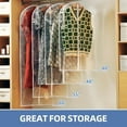 thumbnail image 2 of 48" All Clear Garment Bags for Hanging Clothes, 12 Packs Suit Bags for Closet Storage, Plastic Waterproof Suit Cover Bags with Zipper for Coats, Jackets, Shirts (Set of 12), 2 of 6