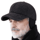 thumbnail image 4 of Gorra de béisbol con punta de tweed de lana térmica de invierno para hombre, 4 of 5