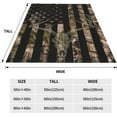 thumbnail image 3 of Camo American Flag Deer Fleece Throw Blanket Camouflage Soft Flannel Plush Lightweight Warm Cozy Blanket for Bed Couch Sofa Travel 60"X50", 3 of 8