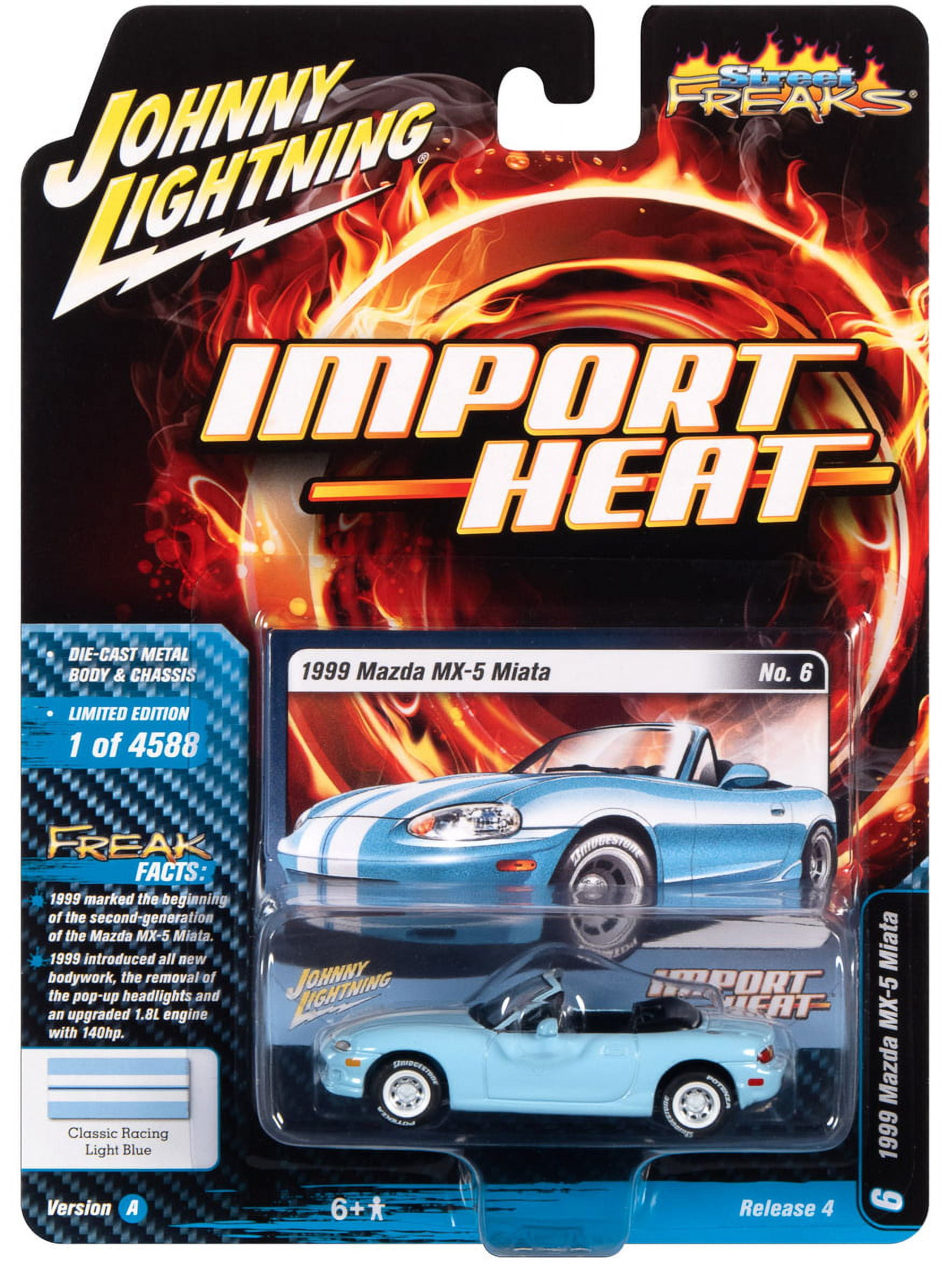 Johnny Lightning Light Blue 1999 Mazda MX-5 Miata Car Play Vehicle