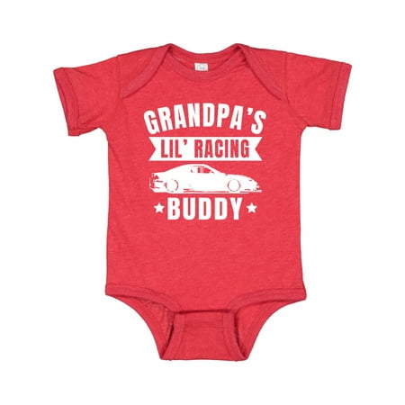 

Inktastic Grandpas Lil Racing Buddy Gift Baby Boy or Baby Girl Bodysuit