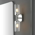 thumbnail image 2 of SAFAVIEH Lolita 2-Light LED Chrome Iron Wall Sconce with Clear Shade, 2 of 8