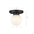 thumbnail image 4 of Alora Lighting Sf407306 Fiore 6" Wide Semi-Flush Globe Ceiling Fixture - Brushed Gold /, 4 of 7