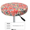 thumbnail image 4 of Gukieu Small Coral Red Flowers Print Round Chair Cover, Dust-proof and Non-slip Bar Chair Protective Cover, Suitable for Bars, Restaurants, Offices-14 inch, 4 of 7