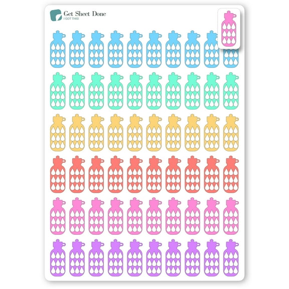 Water Tracker Planner Stickers/ Health Wellness / Sports / Habit Tracking / Write In / Bullet Journaling / Bujo / Essential Productivity Stickers
