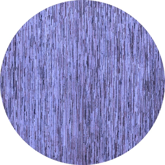 Ahgly Company Indoor Round Abstract Blue Modern Area Rugs, 5' Round