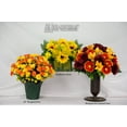 thumbnail image 2 of Sympathy Silks Artificial Cemetery Flowers - Realistic - Outdoor Grave Decorations Sunflower and Bow Brick for Outside Monument, 2 of 7