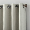 thumbnail image 3 of Archaeo Textured Linen Blend Total Blackout Grommet Top Curtain, 50"W X 63"L, White, 3 of 8