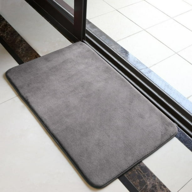 Extra Thick Memory Foam Bath Rug (20x31,Gray) Non Slip Absorbent Super