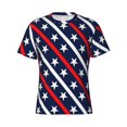 thumbnail image 4 of Vsdgher Patriotic Star Print Men's Dry Fit Mesh Athletic Shirts Moisture Wicking Tennis T-Shirt Tops, 4 of 9