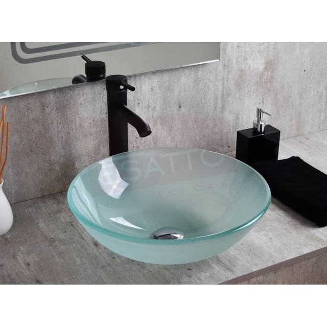 Kit Drop Satin N ESATTO Lavabo Llave Negra Desagües LAVABO PARA BAÑO