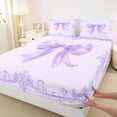 thumbnail image 4 of Erosebridal Adults Victorian Baroque Flower Full Size Sheets,Purple Cute Bow Bed Sheets For Girls Kids 4pcs, 4 of 6