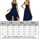 thumbnail image 2 of Robe À Enfiler Vestido de mujer A-Line Vestido sin mangas con cuello cuadrado Maxi para cóctel (Azul marino S) Cgtredaw Para estrenar, 2 of 6