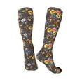 thumbnail image 4 of Daiia Sports Socks Colorful Flowers with Butterfly Printed Novelty Crew Socks for Men Women Knee High Socks Cotton Socks Soft & Breathable Support Unisex Socks, 4 of 9