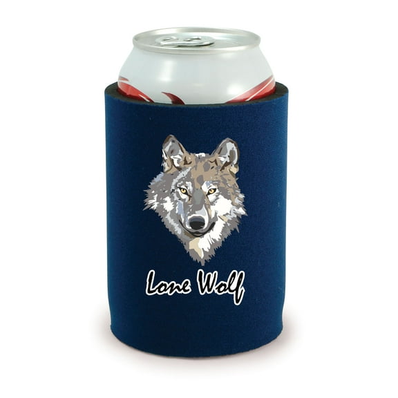Lone Wolf Neoprene Full Bottom Can Coolie (Navy)