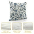 thumbnail image 4 of RUIYC Doylestown Blue Floral Euro Sham,Blue &amp; Cream Flower Print, , Pillow Cover w/Ruffles, Bedroom Decor, 4 of 5