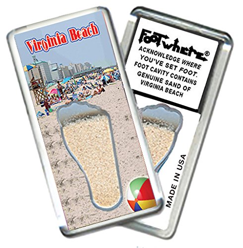 Virginia Beach FootWhere Souvenir Fridge Magnets. (VB200 - Assorted)