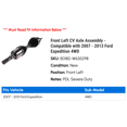thumbnail image 2 of Front Left CV Axle Assembly - Compatible with 2007 - 2013 Ford Expedition 4WD 2008 2009 2010 2011 2012, 2 of 2