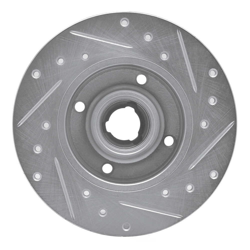 Dynamic Friction Company 631-74005L DFC Brake Rotor - Drilled And Slotted - Silver