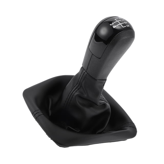 Perilla de cambio de marchas Unique Bargains con cubierta, perilla de palanca de cambios manual de 5 velocidades para Skoda Octavia 04-12, cuero sintético