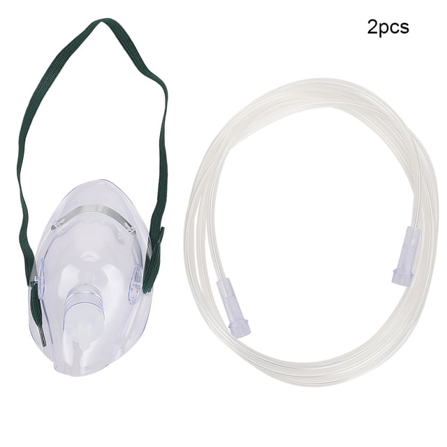 Protector facial desechable para el hogar, mufla bucal de oxígeno ajustada con tubo (adulto)