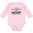 thumbnail image 3 of Inktastic Yeah My Great Grandma is Pretty Awesome Boys or Girls Long Sleeve Baby Bodysuit, 3 of 5