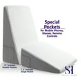 thumbnail image 3 of Sweet Home Collection Bed Wedge Pillow with High Density Foam for versatile support - 22" x 24" x 7.5", 3 of 6