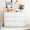 White, variant on Kadyn Bedroom Dresser with Rounded Corner and Smooth Bottom Slide Rail, Chest of Drawers with Top Board 200LB and Drawer 44LB Capacity for Bedroom, Living Room, White