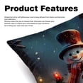 thumbnail image 2 of Snowman Throw Pillow Inserts Set Covers of 2 Decorative Velvet Throw Pillows with Unique Patterns - 16x16, 18x18, 20x20 Inches for Home Decor and Gifts, 2 of 6