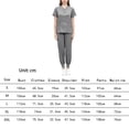 thumbnail image 5 of Conjunto de uniforme exfoliante para mujer, traje lavable a máquina con cuello en V, cintura elástica, ropa de trabajo para enfermera, ropa de trabajo Gris, 5 of 5