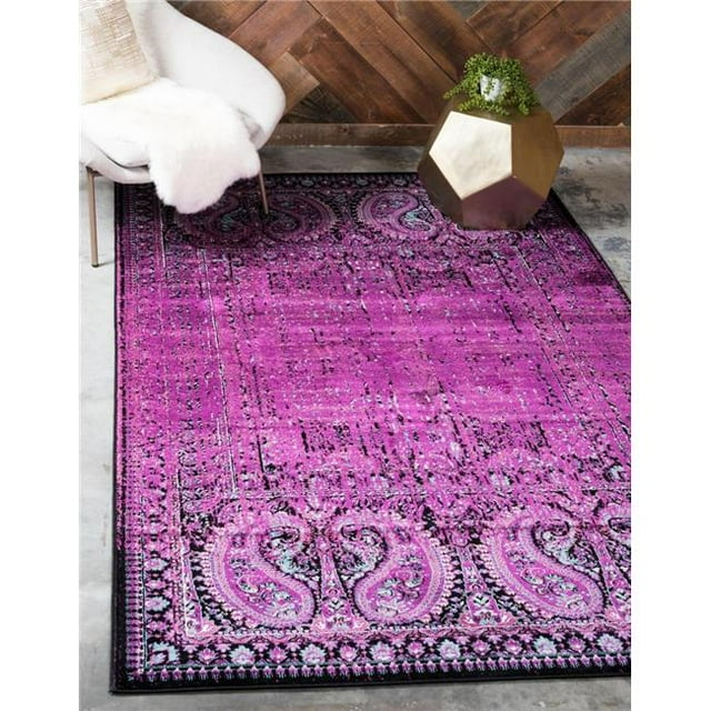Unique Loom 3134955 4 x 6 ft. Imperial Anatolla Rectangular Rug, Lilac