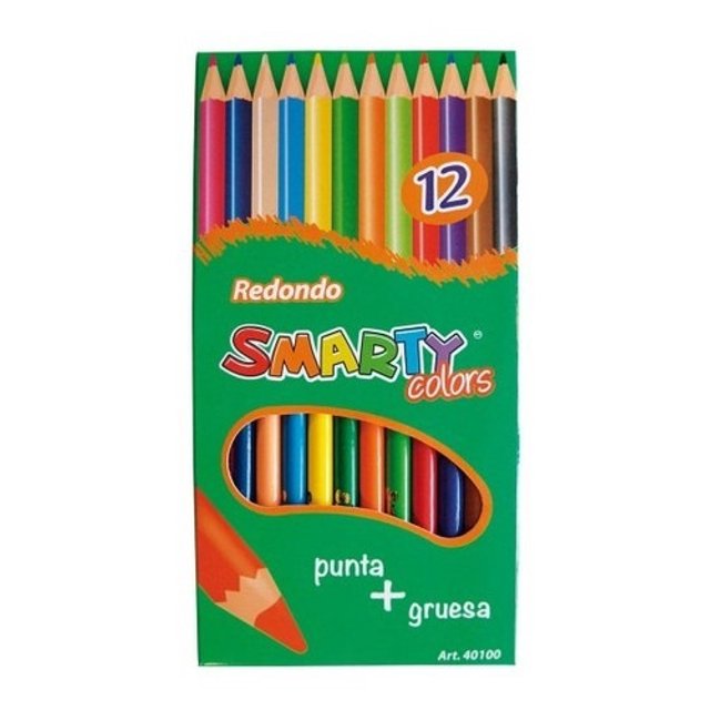 Lápices De Colores Cja C/12 Pzas. Largos Redondos Smarty AleJaz AVUK5
