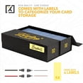 thumbnail image 4 of Trading Card Storage Box [3 PACK] - Magnetic Lid | Fits 800 Cards, 200 Toploaders, or 50 One Touch - Baseball Card Storage Box - Labels included, 4 of 4