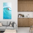 thumbnail image 2 of Surfeur au Milieu de la Vague - Toile 24"x48 Pouces - Impression à la Demande, 2 of 5