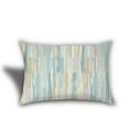 thumbnail image 5 of HomeRoots 409667 18 x 18 x 6 in. Tan & Seafoam Blown Seam Geometric Throw Indoor & Outdoor Pillow - Set of 3, 5 of 5