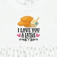 thumbnail image 4 of Inktastic Hanukkah Cute Latke Dreidel Girls Baby Dress, 4 of 5