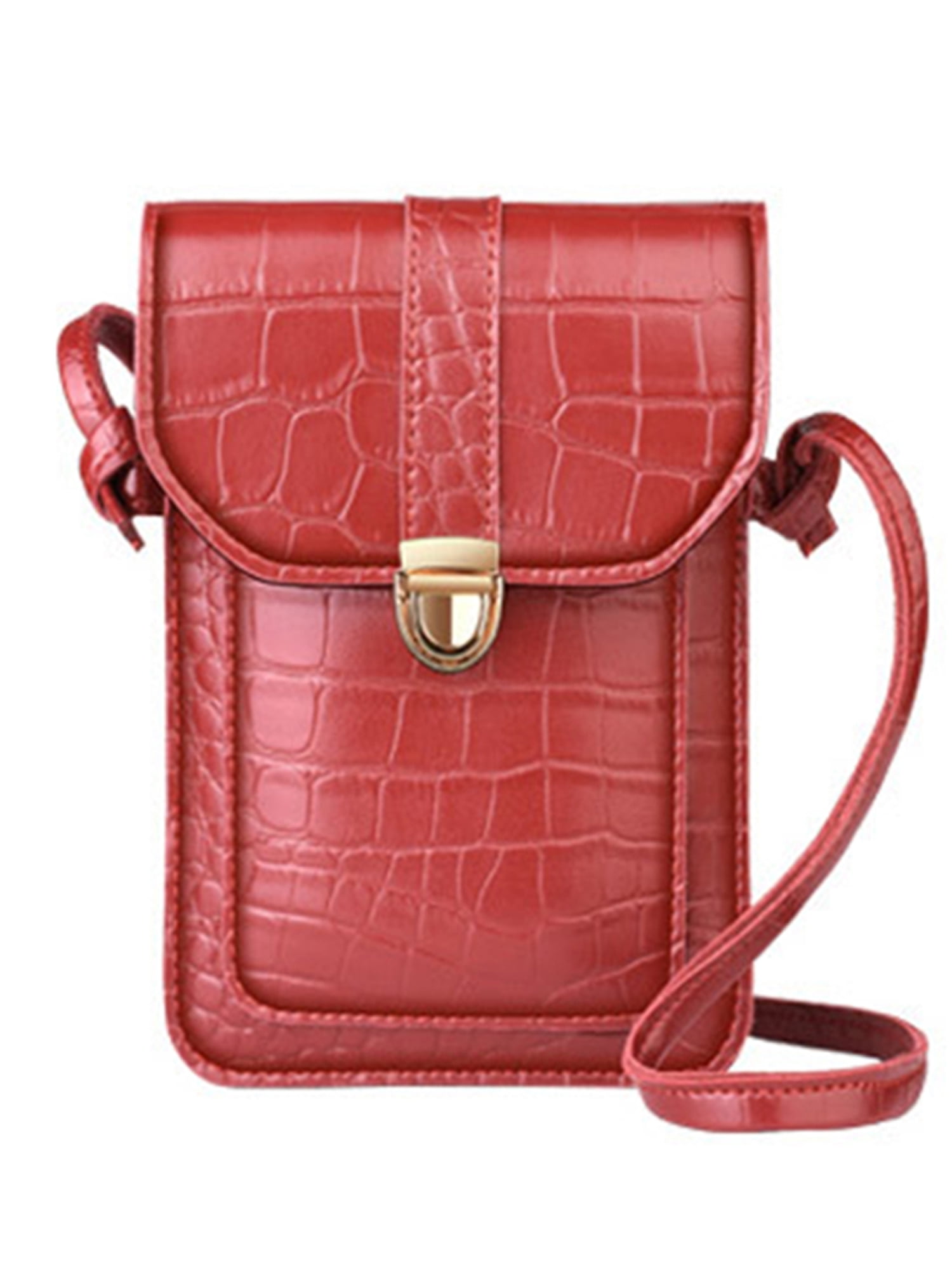 Niuer Ladies Fashion Shoulder Bag Crossbody Bags Women Lock Pouch Cell Phone Purse Flap Shopping Travel Multi Pocket Handbag Pocket Red - Walmart.com