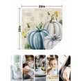 thumbnail image 4 of Thanksgiving Cloth Napkins Set of 4 Reusable Dinner Napkins, Country Blue White Pumpkin Leaf Flowers Cocktail Napkin Washable Table Napkins for Wedding/Holiday Party/Baby Shower 20"x20", 4 of 7