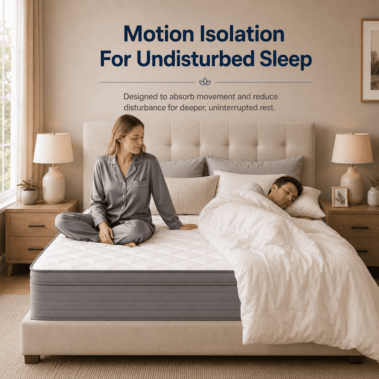 Arienivo Queen Size Mattress 12" Hybrid Mattress in a Box, Cooling Gel Memory Foam and Pocket Coils, Medium Support, Pressure Relief & Motion Isolation for Adult