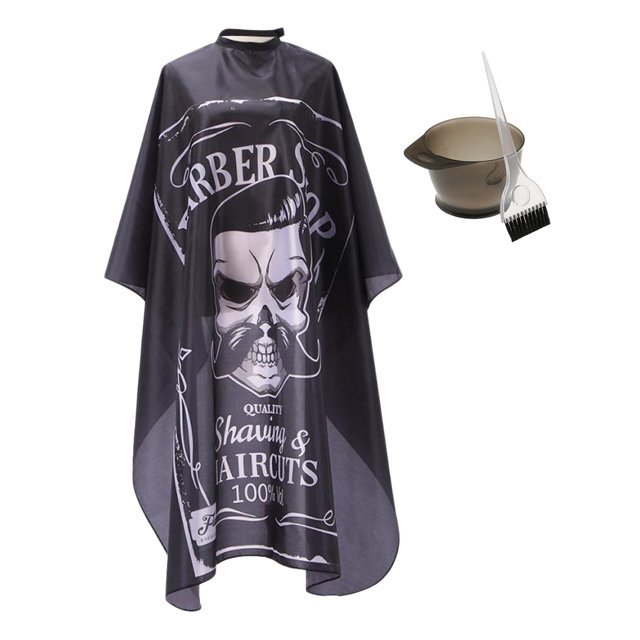 Cepillo de cuenco para colorear el cabello y corte de cabellero Dye Cape Gowns Delantal para el kit de tinte para el cabello