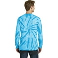 thumbnail image 2 of Port & Company Tie Dye Long Sleeve Tee-S (Turquoise), 2 of 6