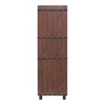 thumbnail image 3 of Furniture of America Glamdon Farmhouse Wood 4-Bottle Wine Rack in Vintage Walnut, 3 of 6