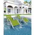 thumbnail image 1 of GloryStar Ensemble de 3 Chaises de Piscine Inclinables d'Extérieur, Chaises Longues en Osier avec Dossiers Réglables, Coussins Imperméables, Tables d'Appoint et Porte-Gobelets, 1 of 8